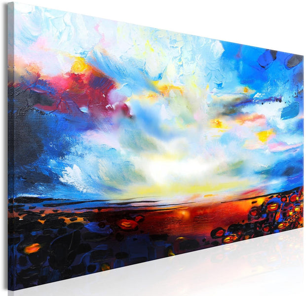 Abstract Stretched Canvas Art - Colourful Sky Narrow-Tiptophomedecor