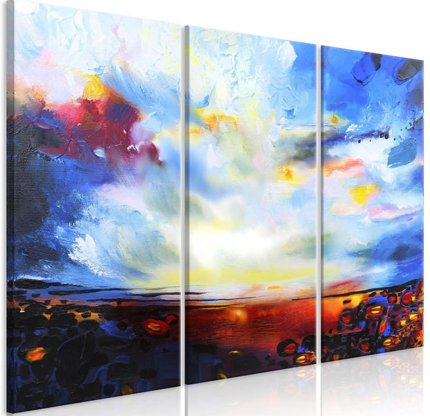 Abstract Stretched Canvas Art - Colourful Sky-Tiptophomedecor