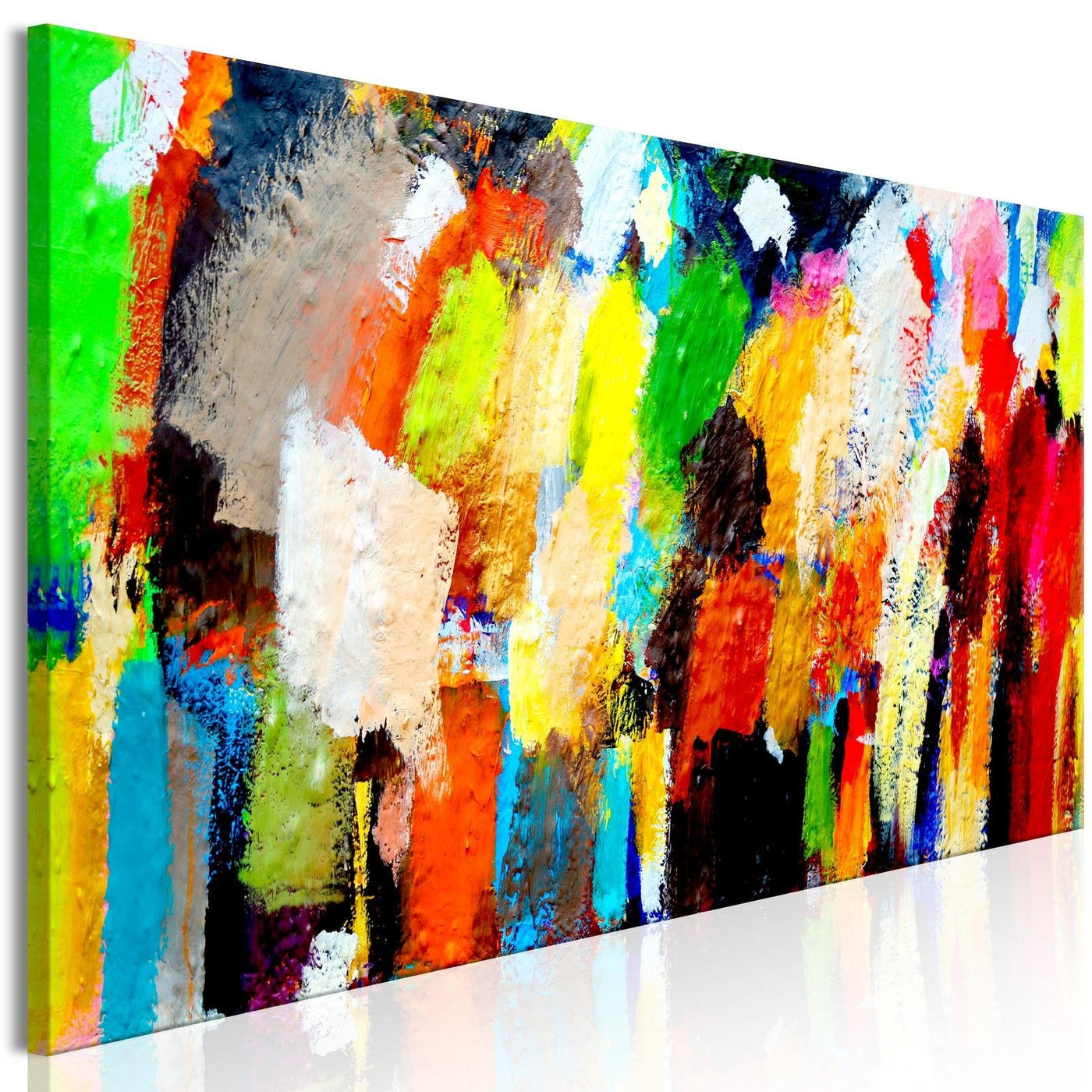 Abstract Stretched Canvas Art - Colourful Variations-Tiptophomedecor