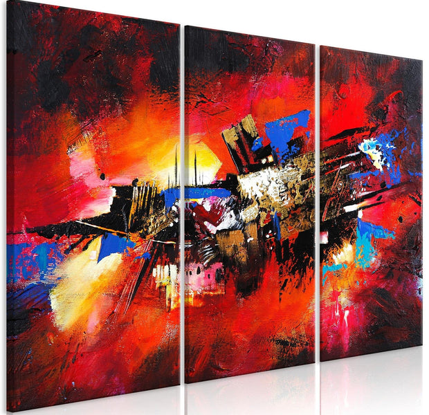 Abstract Stretched Canvas Art - Colours Of Childhood-Tiptophomedecor