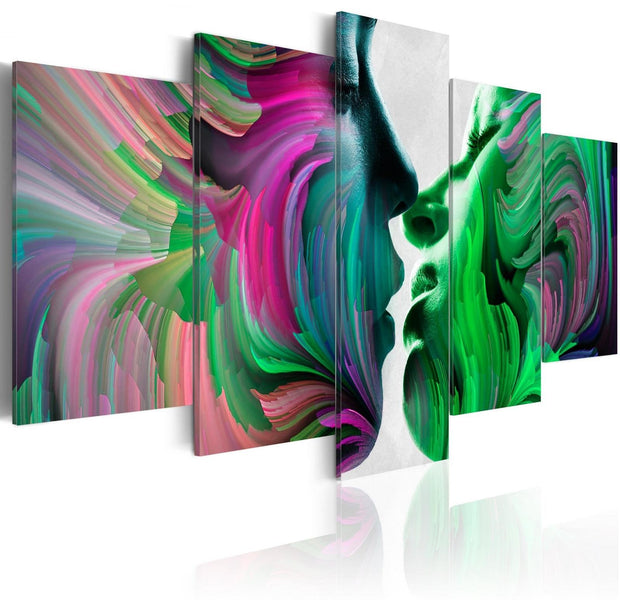 Abstract Stretched Canvas Art - Colours Of Love-Tiptophomedecor