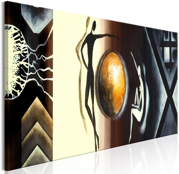 Abstract Stretched Canvas Art - Conversation Narrow-Tiptophomedecor