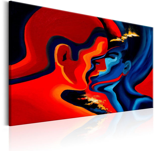 Abstract Stretched Canvas Art - Cosmic Kiss-Tiptophomedecor