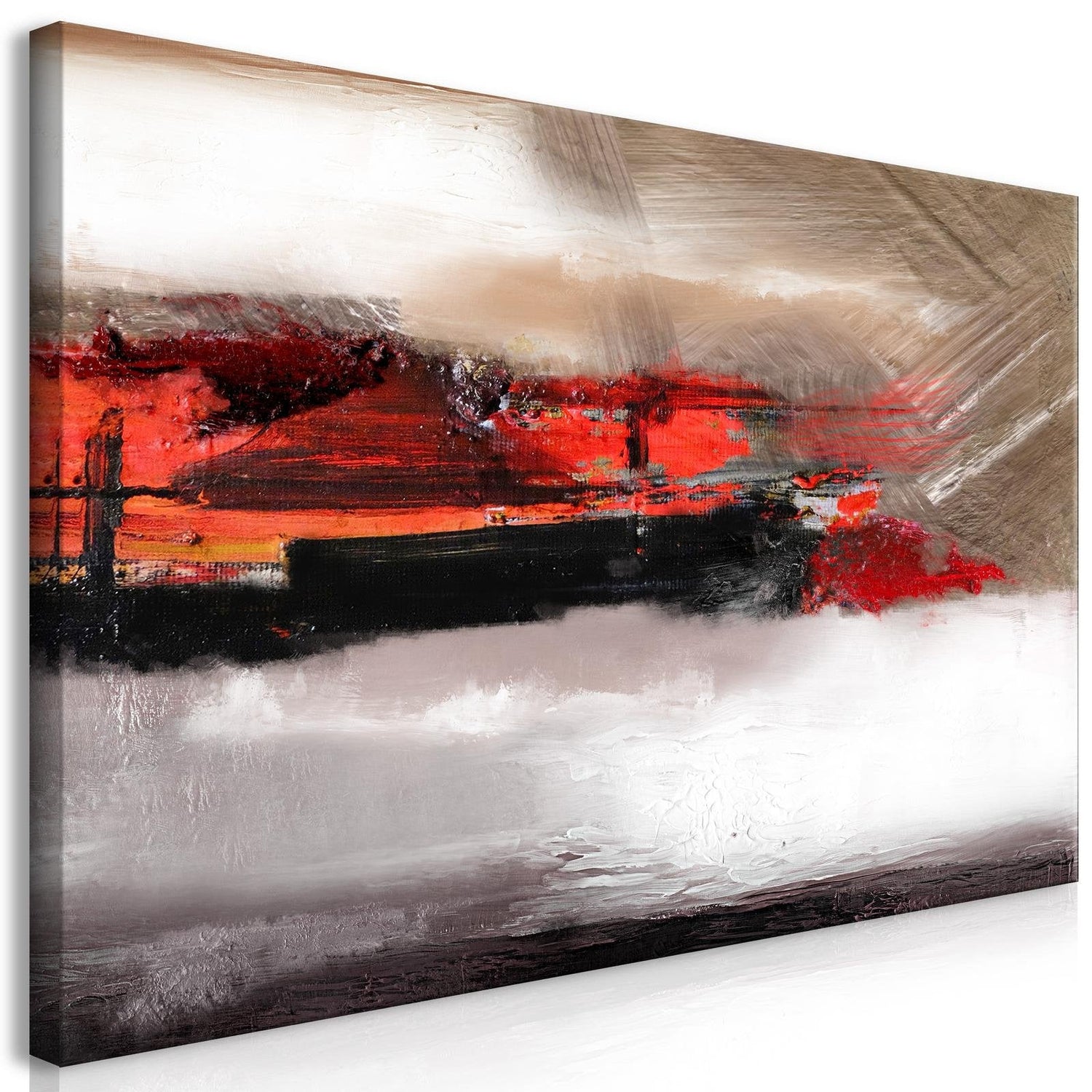 Abstract Stretched Canvas Art - Courage Wide-Tiptophomedecor