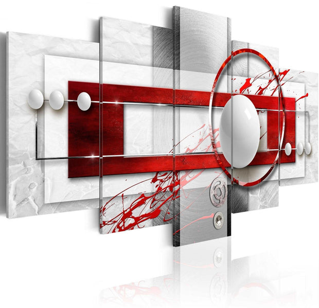 Abstract Stretched Canvas Art - Crimson Energy-Tiptophomedecor