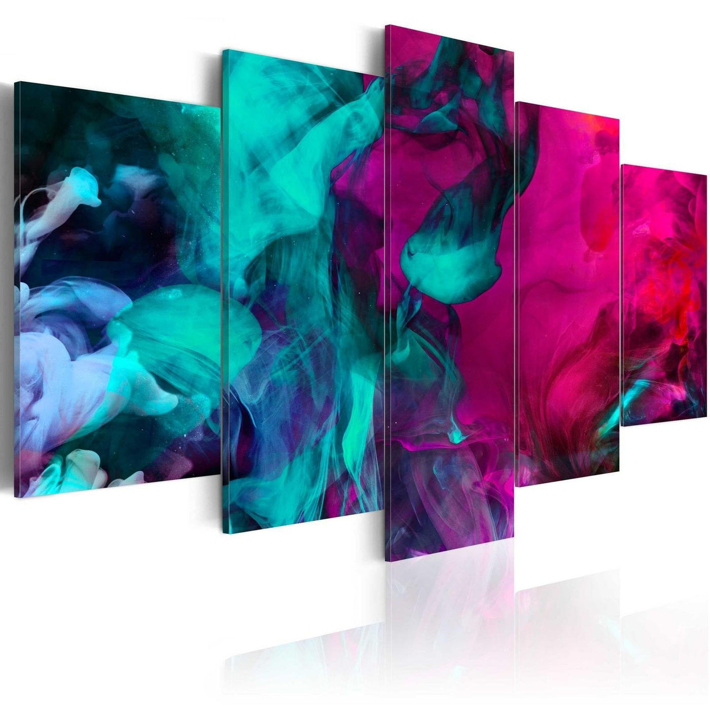 Abstract Stretched Canvas Art - Dance Of Colors-Tiptophomedecor