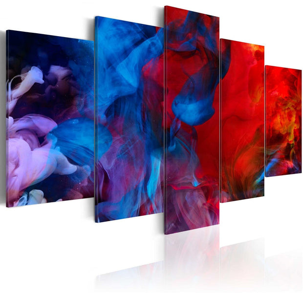 Abstract Stretched Canvas Art - Dance Of Colourful Flames-Tiptophomedecor
