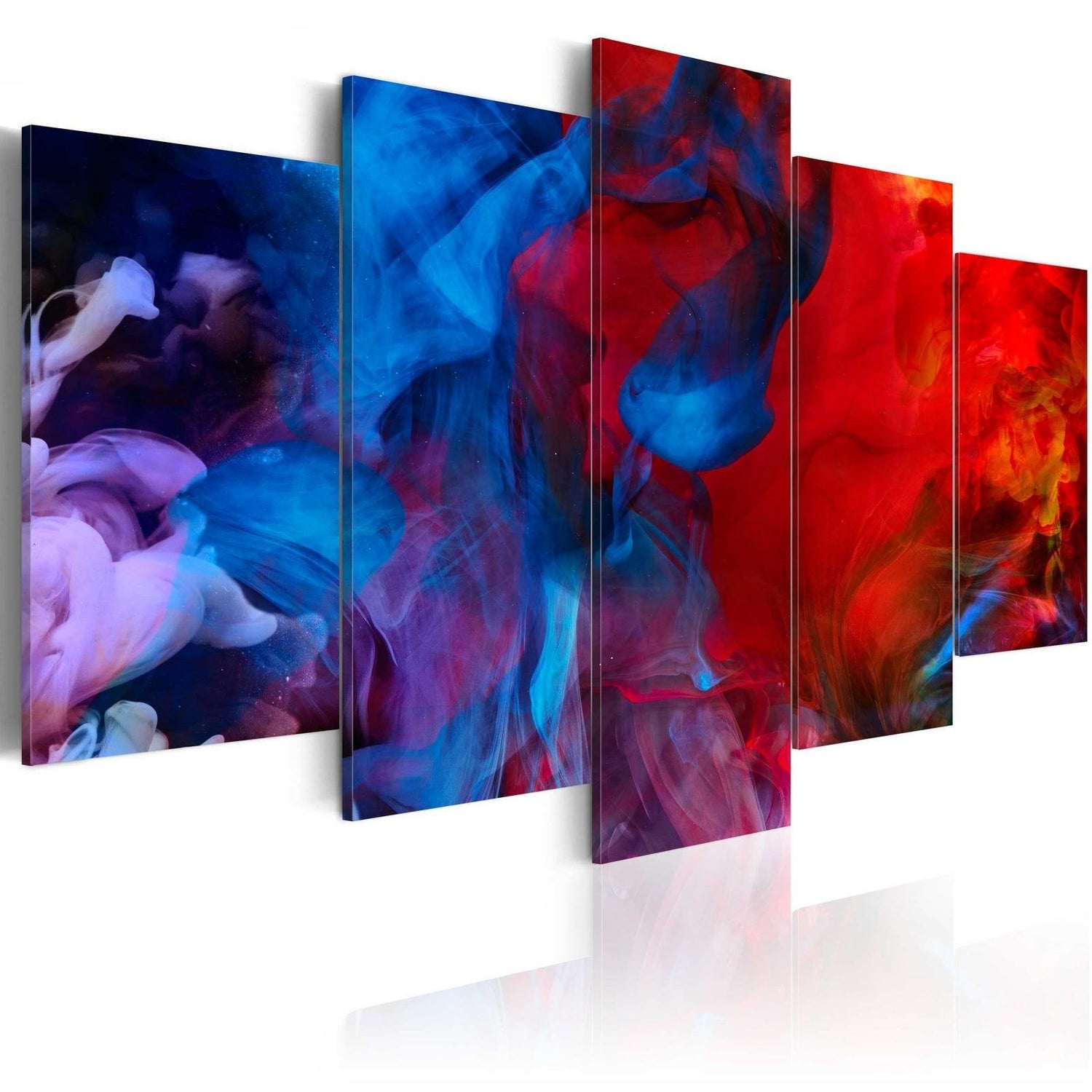 Abstract Stretched Canvas Art - Dance Of Colourful Flames-Tiptophomedecor