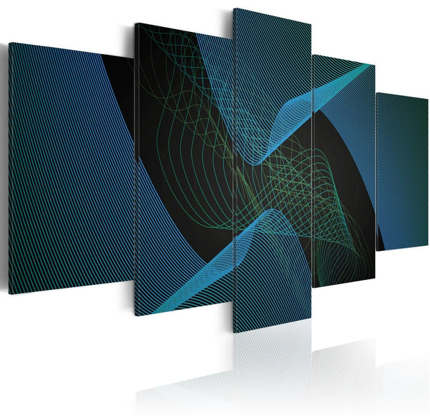 Abstract Stretched Canvas Art - Dark Abstraction-Tiptophomedecor