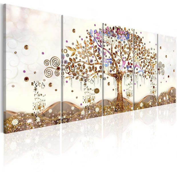 Abstract Stretched Canvas Art - Dazzling Tree-Tiptophomedecor