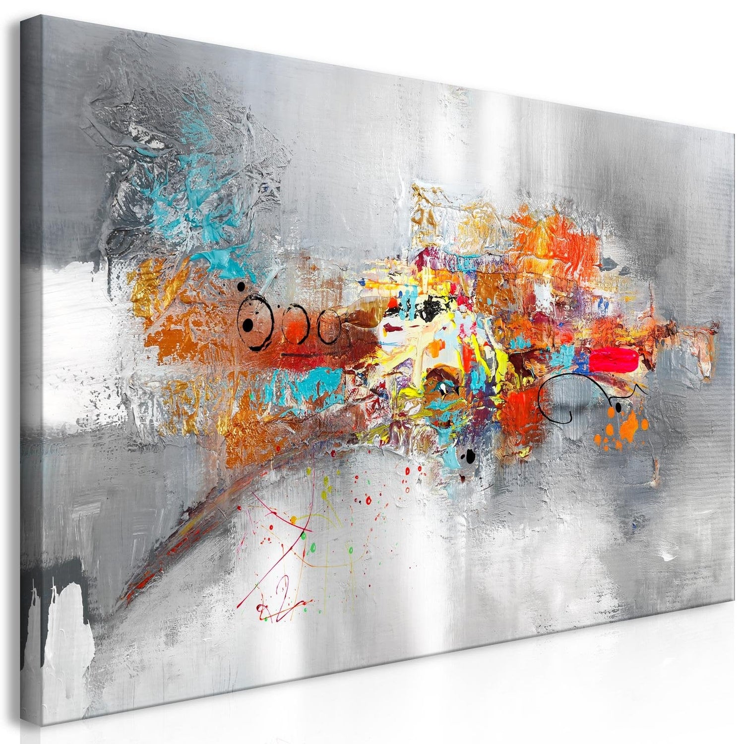 Abstract Stretched Canvas Art - Dominant Wide-Tiptophomedecor