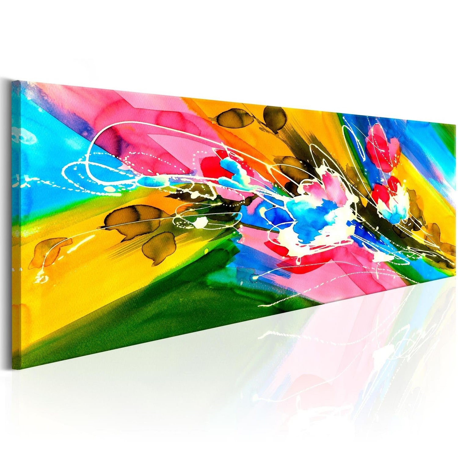 Abstract Stretched Canvas Art - Emotion Of Summer-Tiptophomedecor