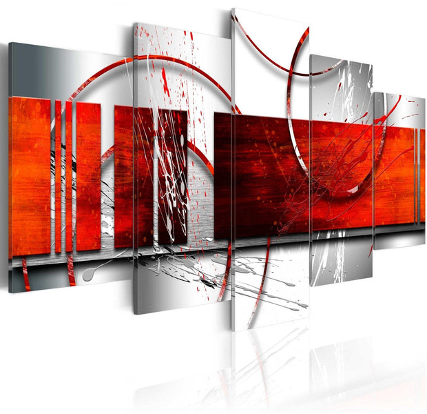 Abstract Stretched Canvas Art - Emphasis: Red Theme-Tiptophomedecor