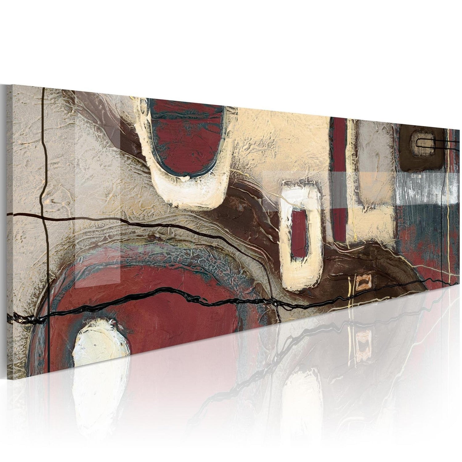 Abstract Stretched Canvas Art - Fancy Rectangles-Tiptophomedecor