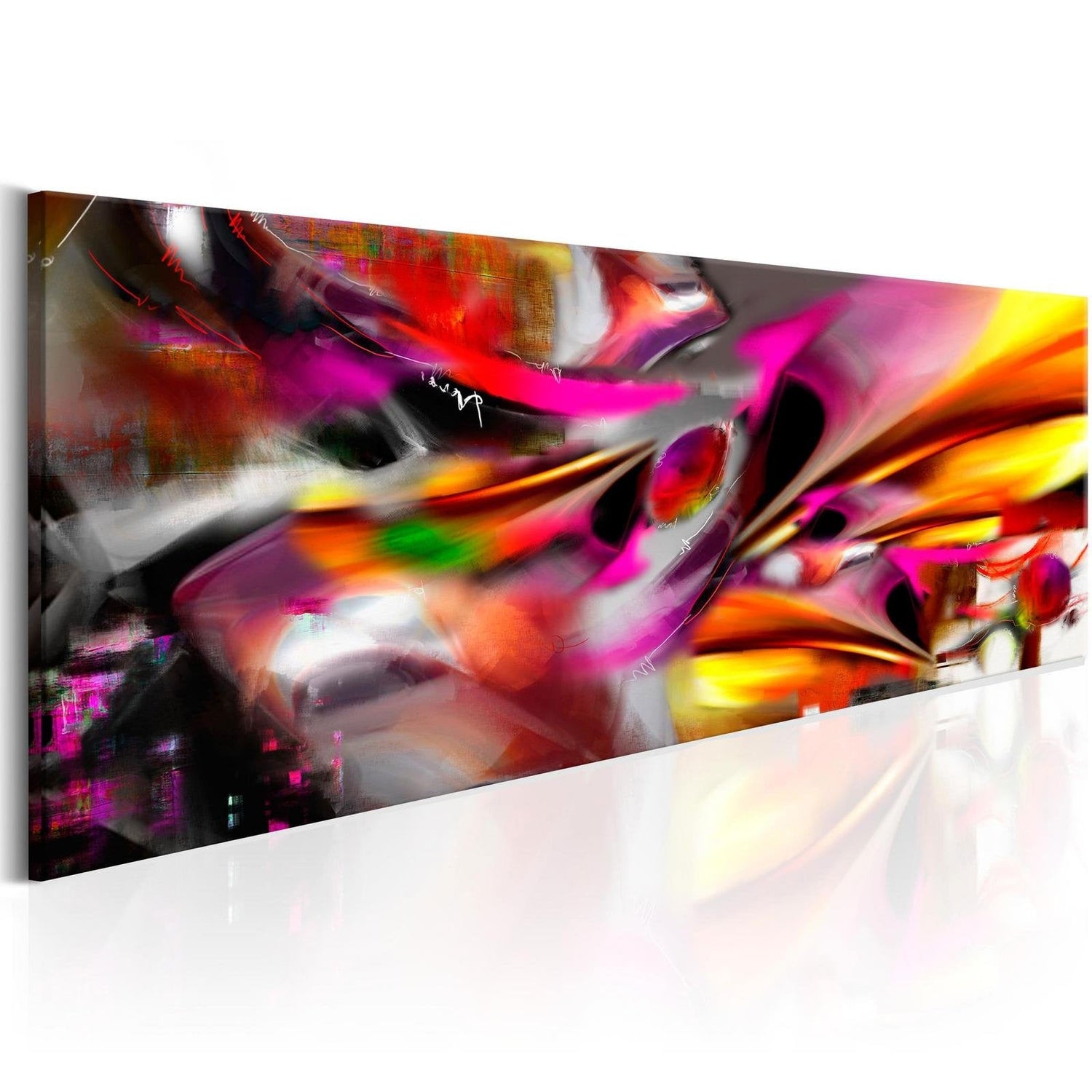 Abstract Stretched Canvas Art - Fiery Expression-Tiptophomedecor