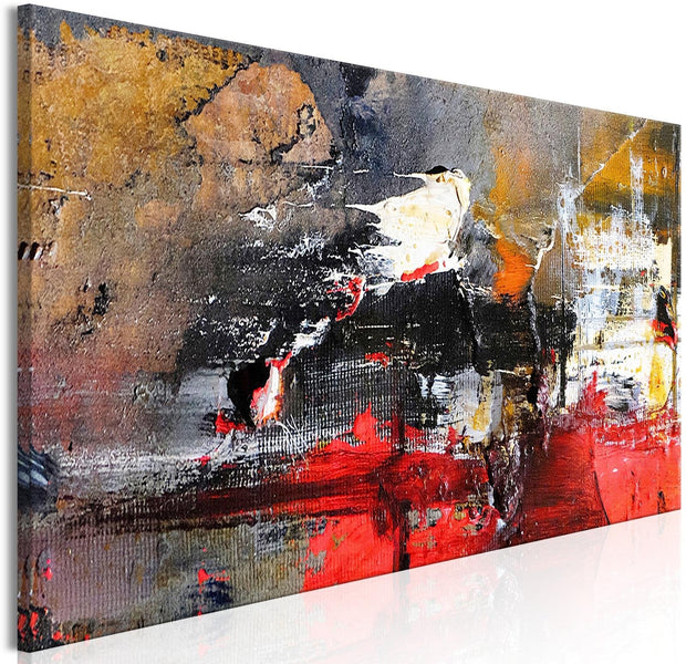 Abstract Stretched Canvas Art - Fiery Rush Narrow-Tiptophomedecor