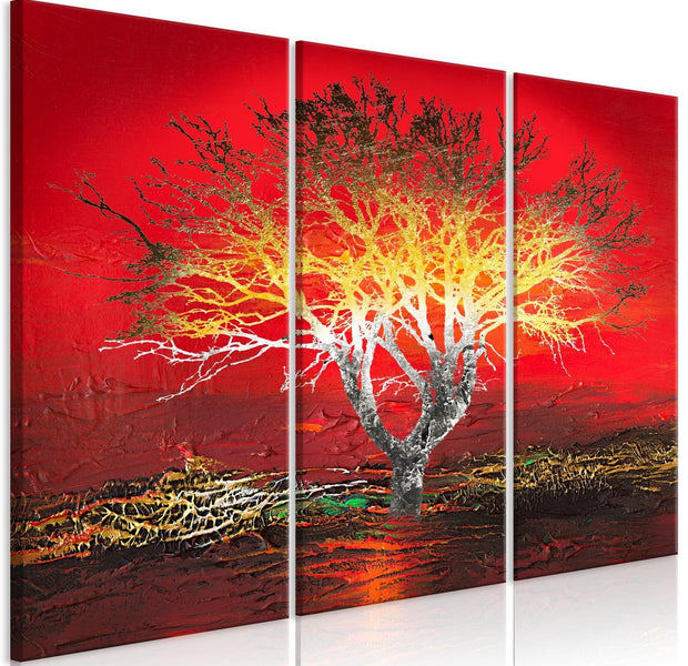 Abstract Stretched Canvas Art - Fiery Sky-Tiptophomedecor