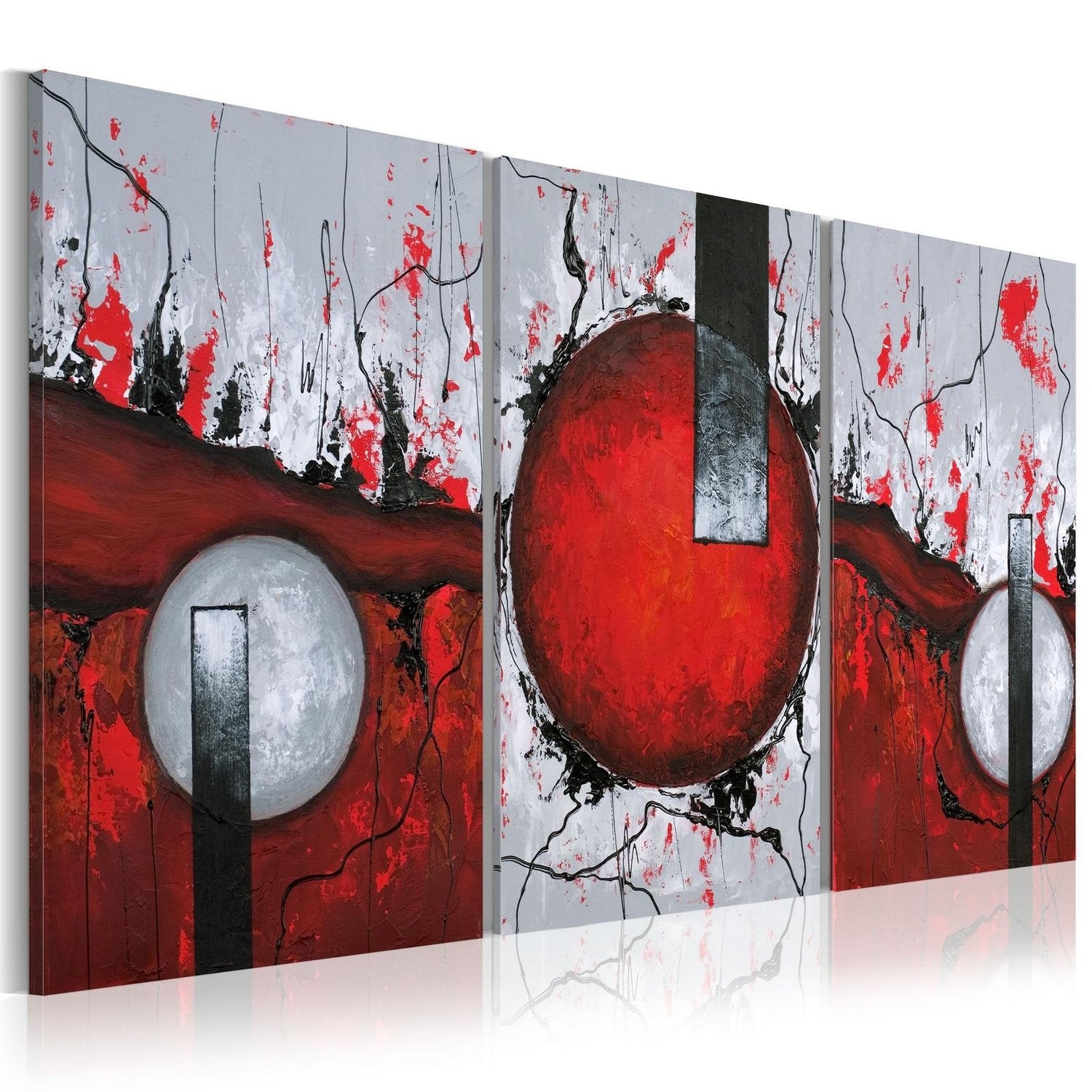 Abstract Stretched Canvas Art - Fire-Tiptophomedecor