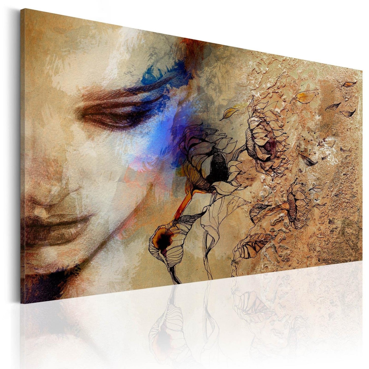 Abstract Stretched Canvas Art - Fleeting Illusions-Tiptophomedecor