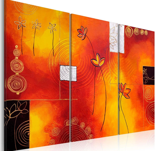 Abstract Stretched Canvas Art - Flourishes-Tiptophomedecor