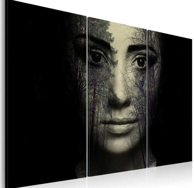 Abstract Stretched Canvas Art - Forest Camouflage-Tiptophomedecor