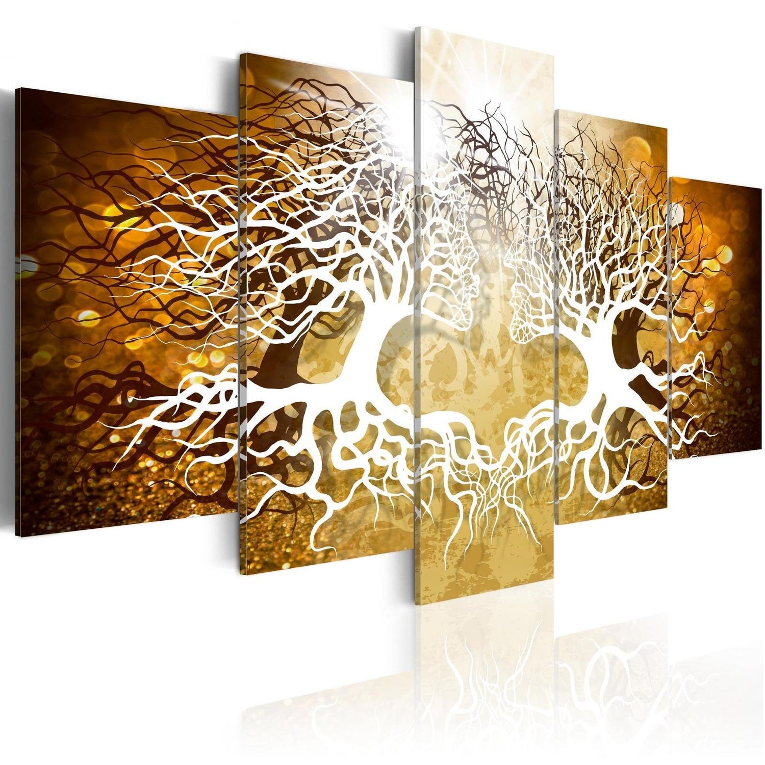 Abstract Stretched Canvas Art - Forest Lovers-Tiptophomedecor