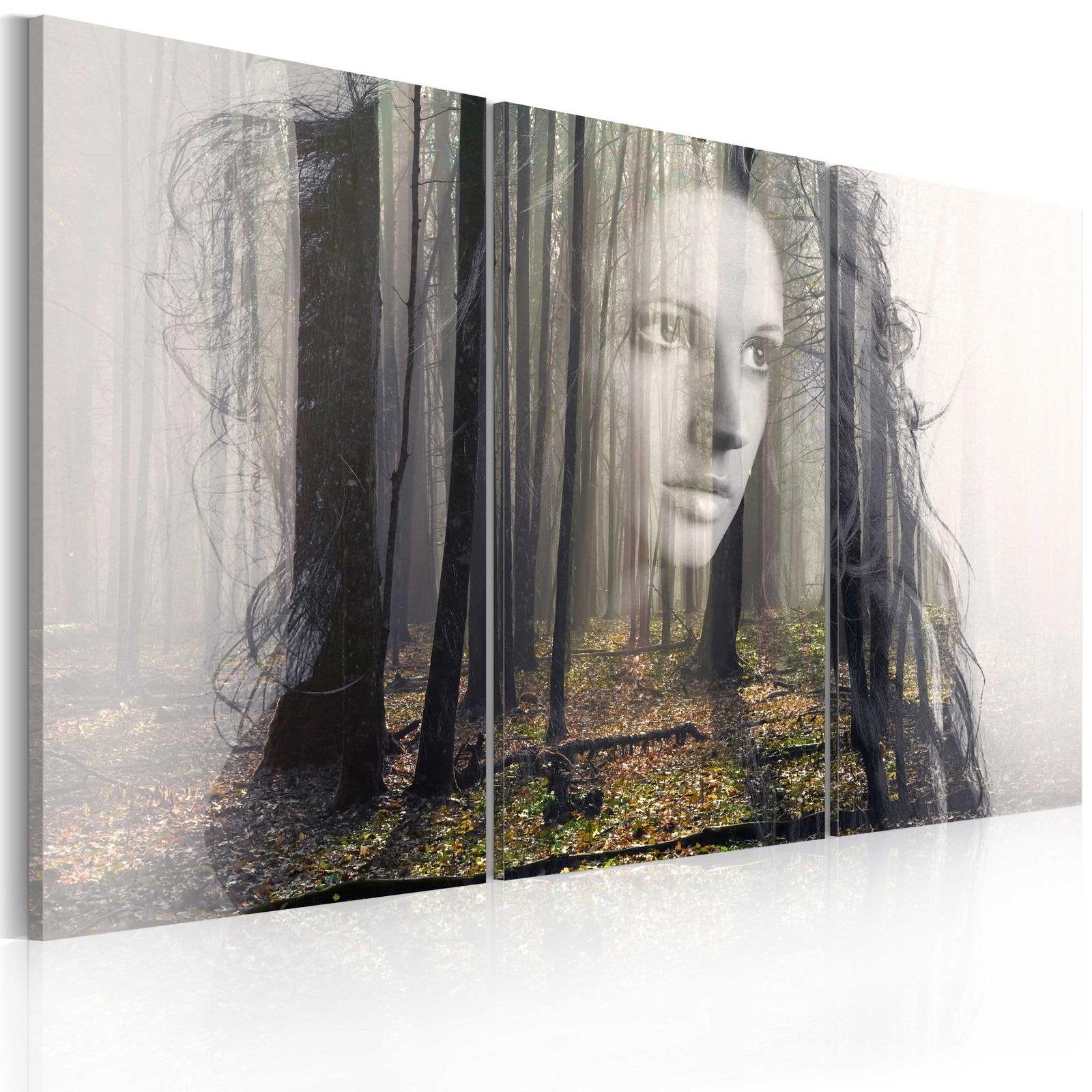 Abstract Stretched Canvas Art - Forest Nymph-Tiptophomedecor