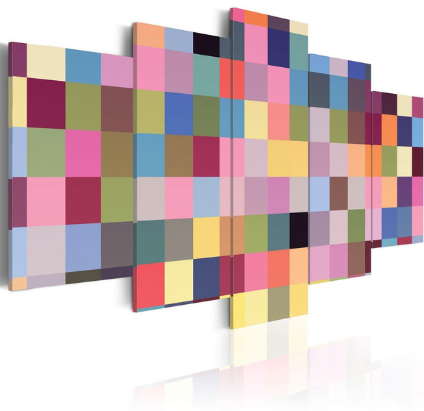 Abstract Stretched Canvas Art - Gallery Of Colors-Tiptophomedecor