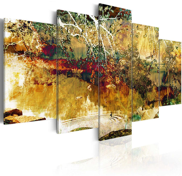 Abstract Stretched Canvas Art - Garden: Abstract-Tiptophomedecor