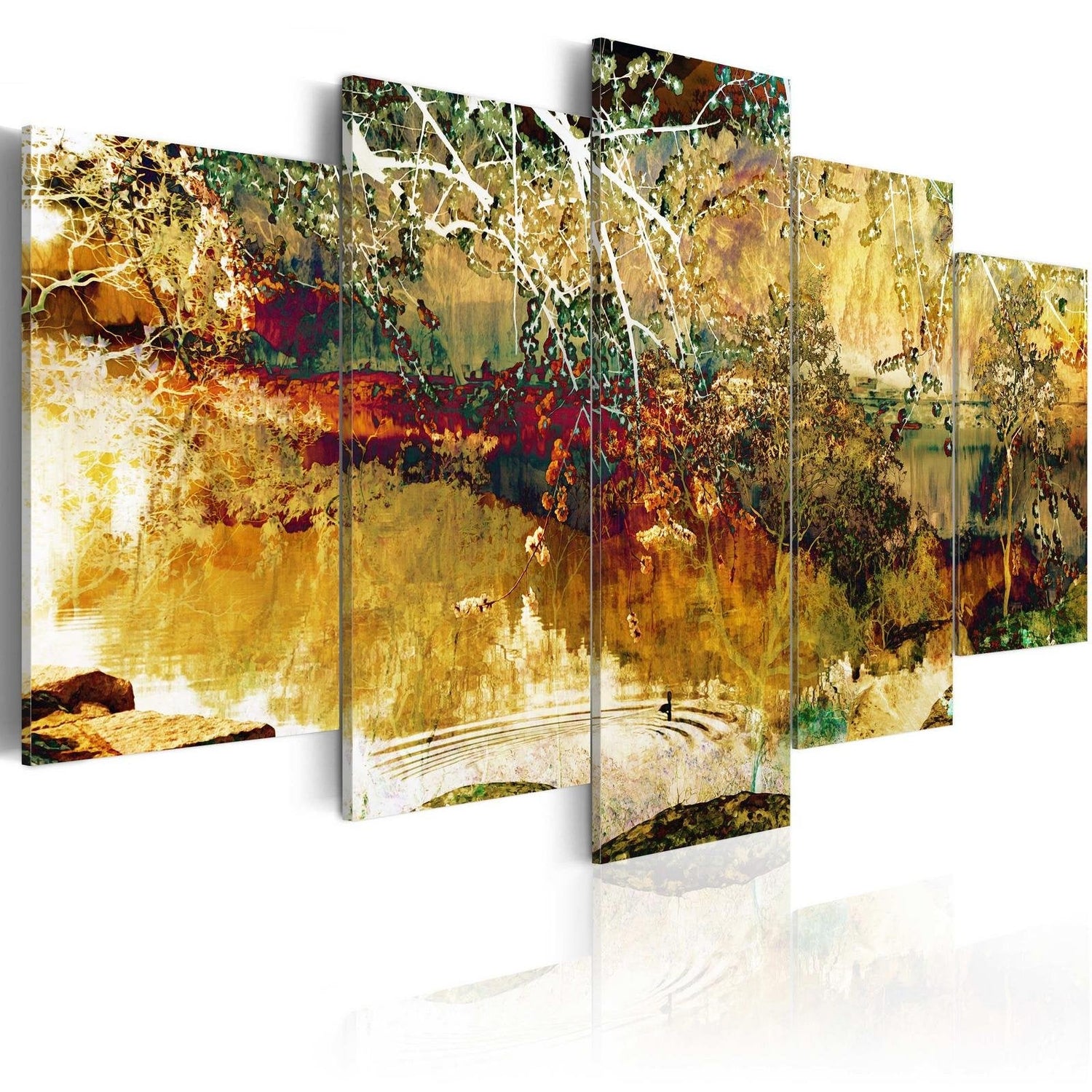 Abstract Stretched Canvas Art - Garden: Abstract-Tiptophomedecor