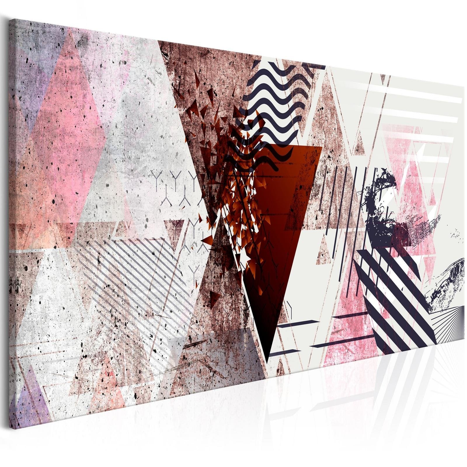 Abstract Stretched Canvas Art - Geometric Background Narrow-Tiptophomedecor