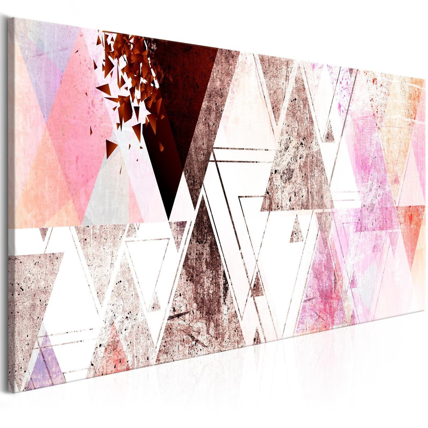 Abstract Stretched Canvas Art - Geometric Evolution Narrow-Tiptophomedecor