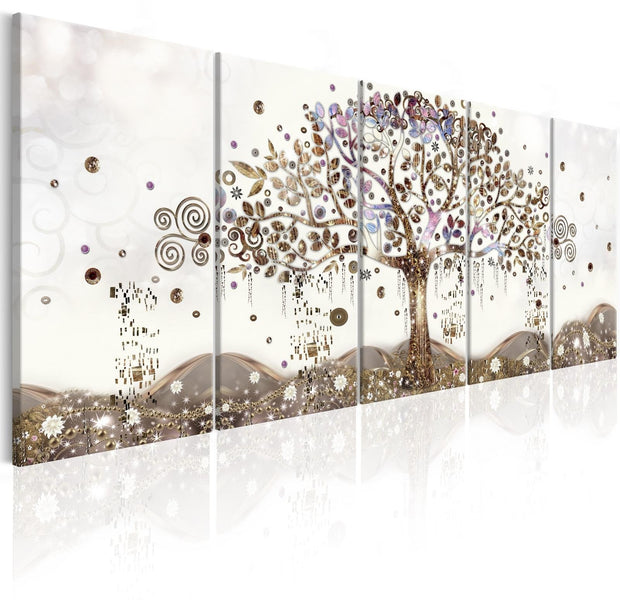 Abstract Stretched Canvas Art - Geometric Tree-Tiptophomedecor