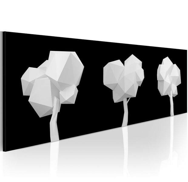 Abstract Stretched Canvas Art - Geometrical Trees-Tiptophomedecor