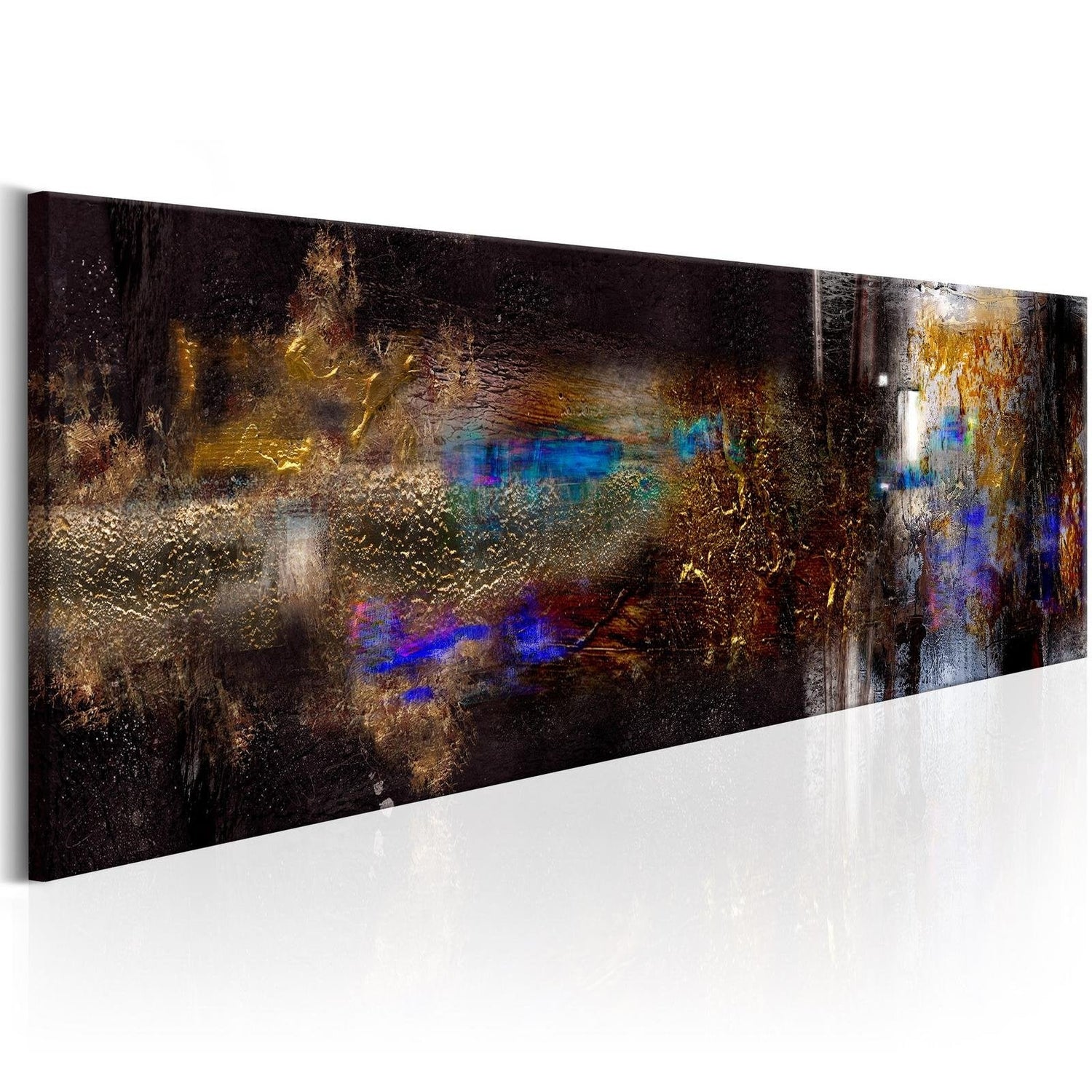 Abstract Stretched Canvas Art - Golden Amplitude-Tiptophomedecor