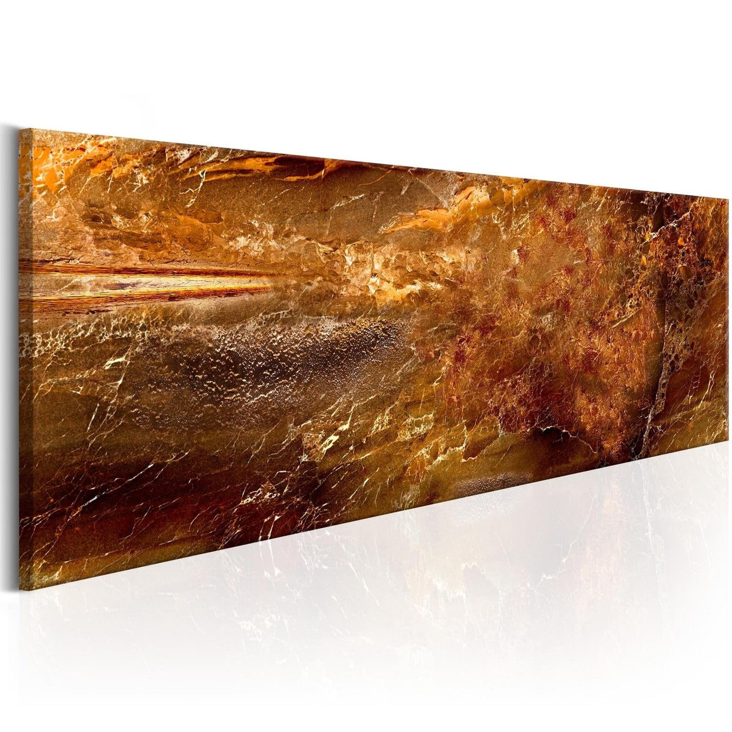 Abstract Stretched Canvas Art - Golden Citadel-Tiptophomedecor