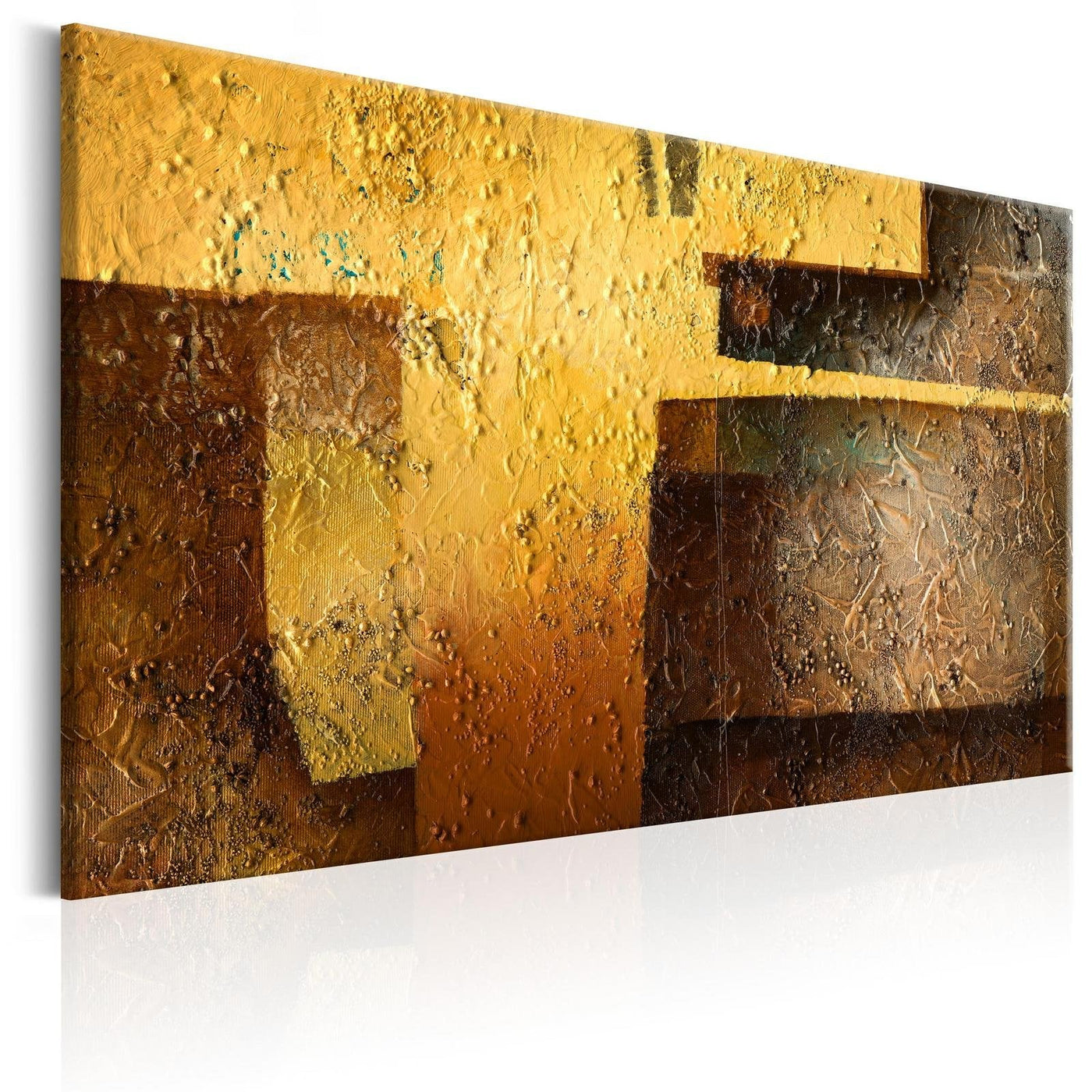 Abstract Stretched Canvas Art - Golden Modernity-Tiptophomedecor