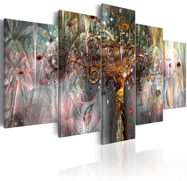 Abstract Stretched Canvas Art - Golden Tree Ii-Tiptophomedecor