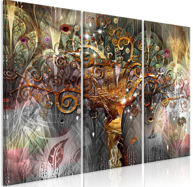 Abstract Stretched Canvas Art - Golden Tree-Tiptophomedecor