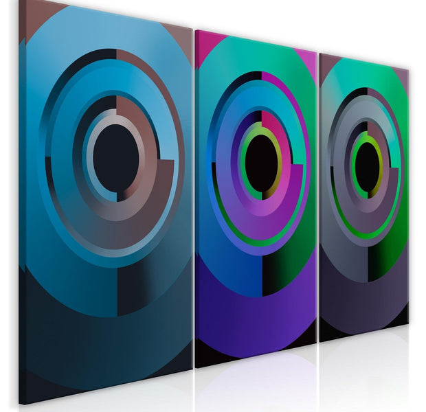 Abstract Stretched Canvas Art - Gradient Circles-Tiptophomedecor