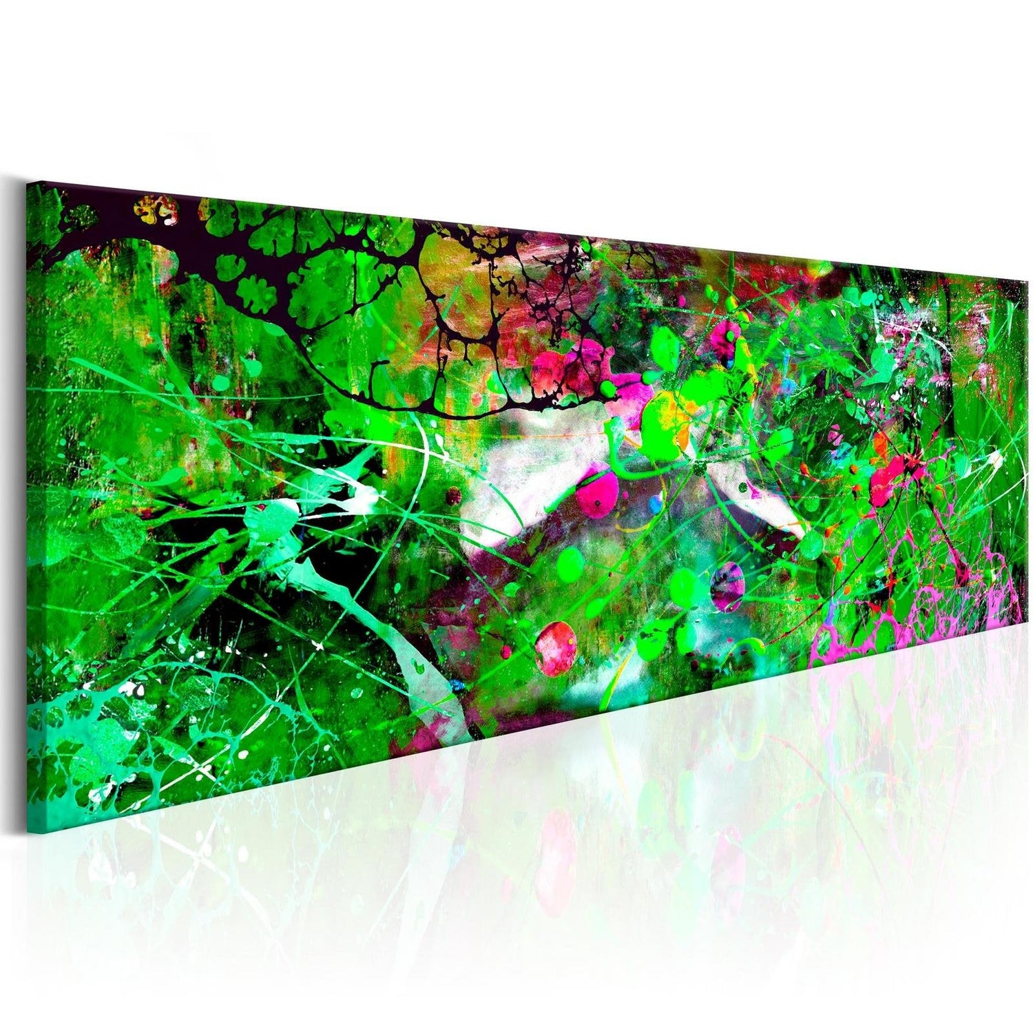 Abstract Stretched Canvas Art - Green Fantasy-Tiptophomedecor