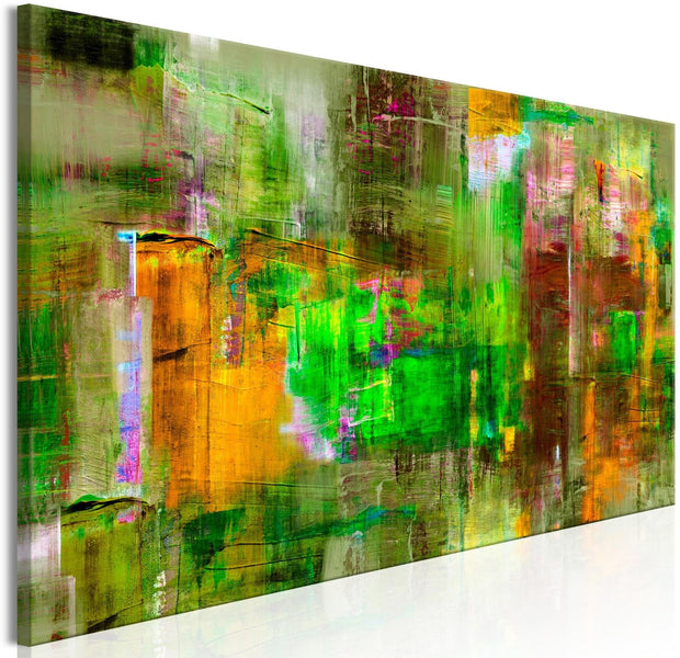 Abstract Stretched Canvas Art - Green Land-Tiptophomedecor