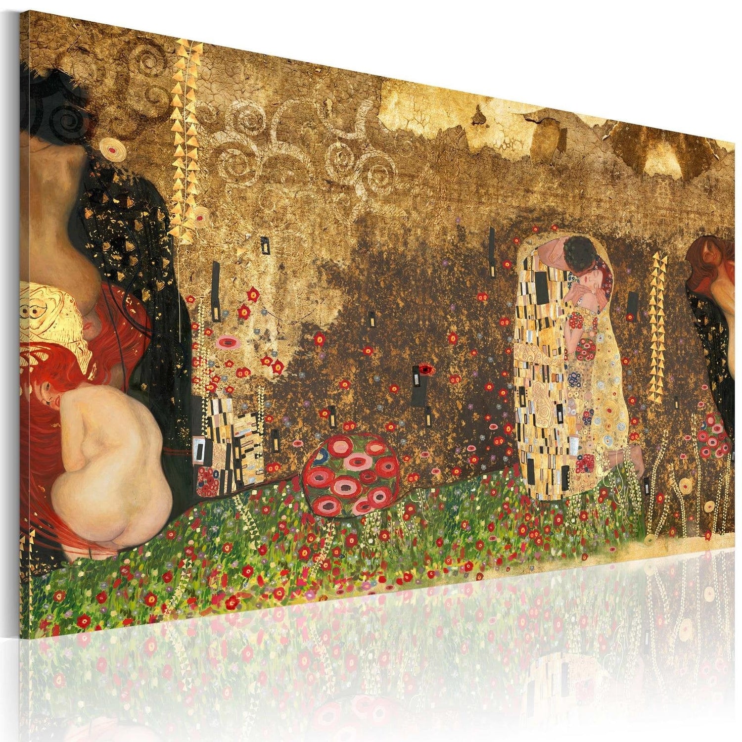 Abstract Stretched Canvas Art - Gustav Klimt - Inspiration-Tiptophomedecor