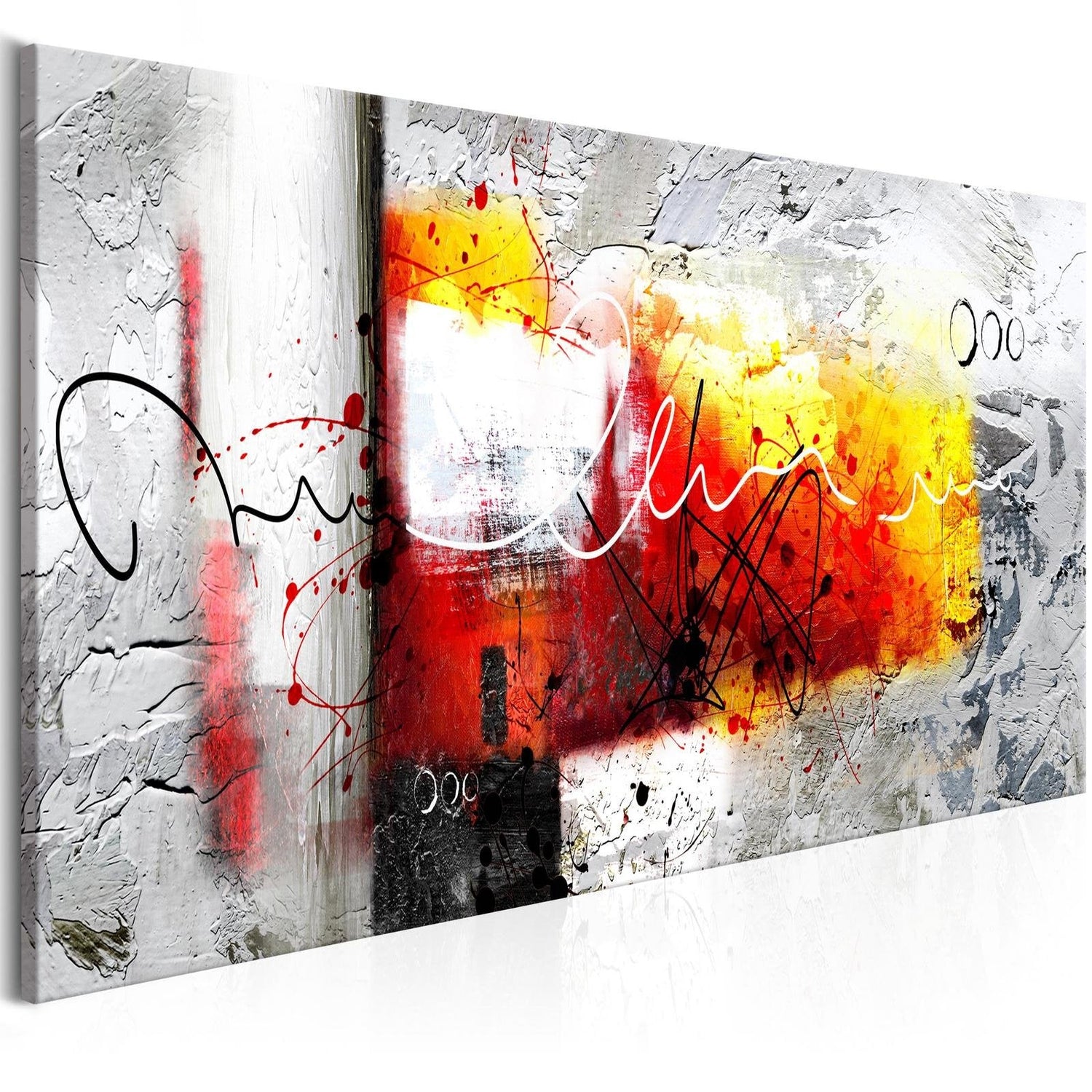 Abstract Stretched Canvas Art - Hammer Red Narrow-Tiptophomedecor