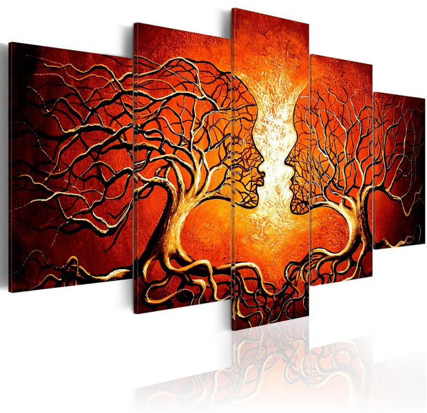 Abstract Stretched Canvas Art - Heat Of Love-Tiptophomedecor