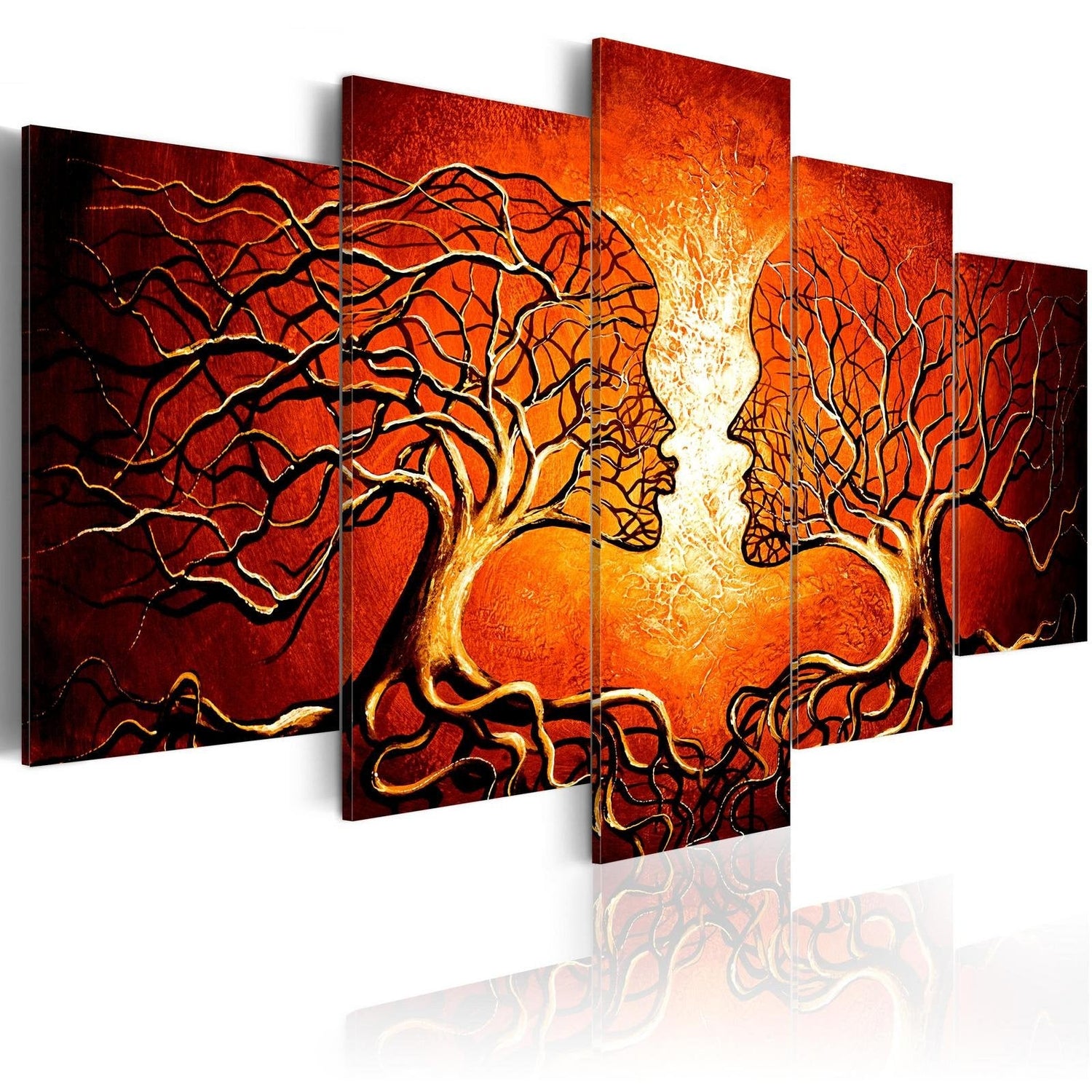 Abstract Stretched Canvas Art - Heat Of Love-Tiptophomedecor