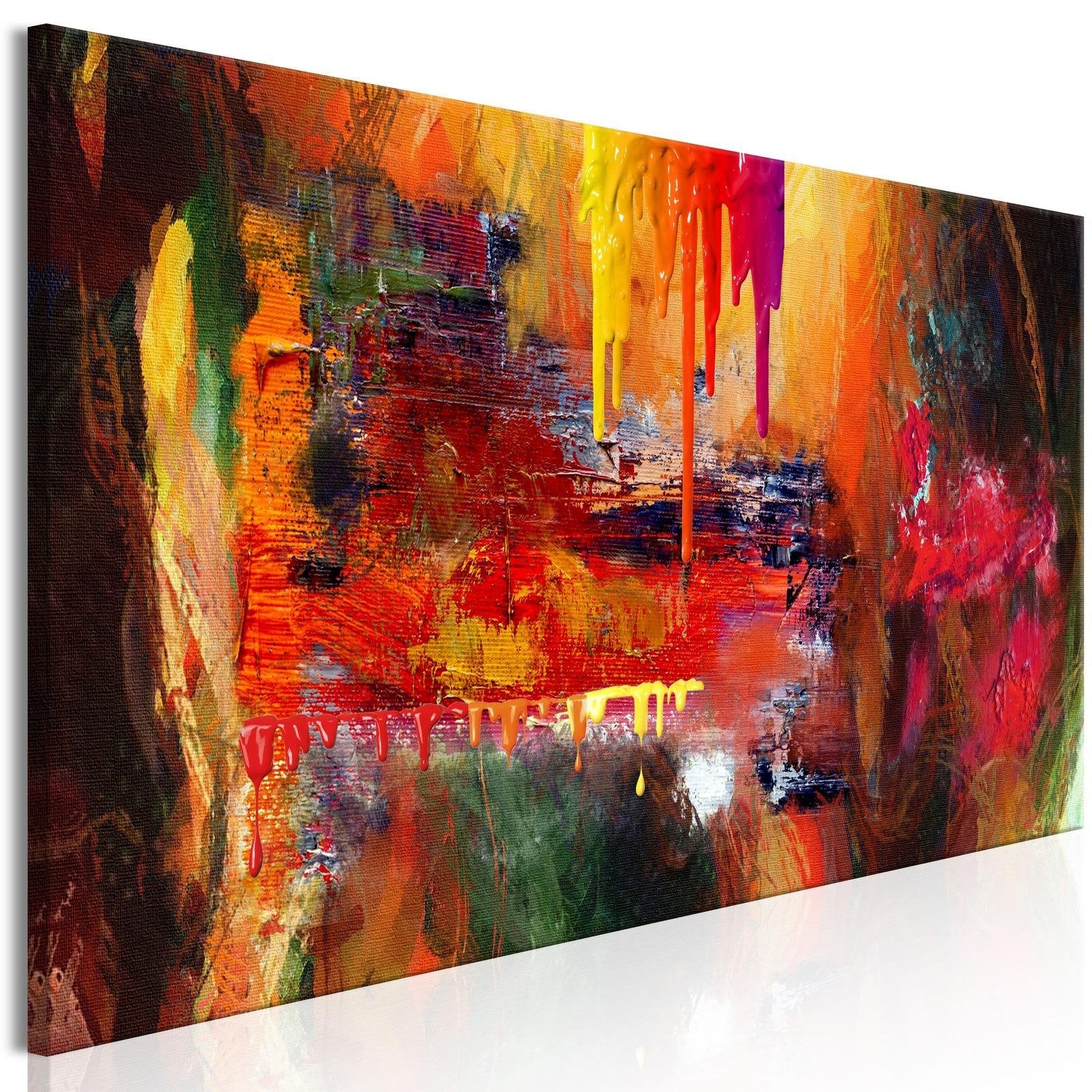 Abstract Stretched Canvas Art - Hell Narrow-Tiptophomedecor
