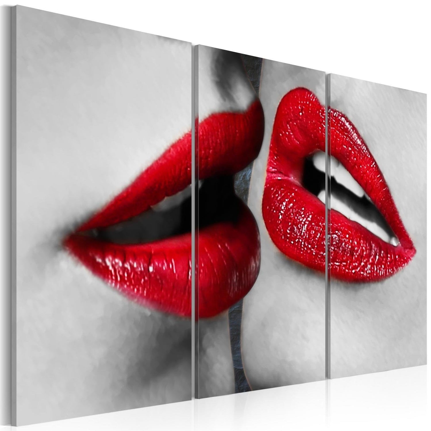 Abstract Stretched Canvas Art - Hot Lips-Tiptophomedecor