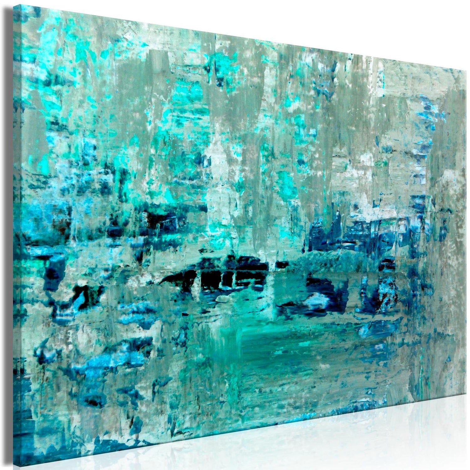 Abstract Stretched Canvas Art - Ice Sheet Wide-Tiptophomedecor