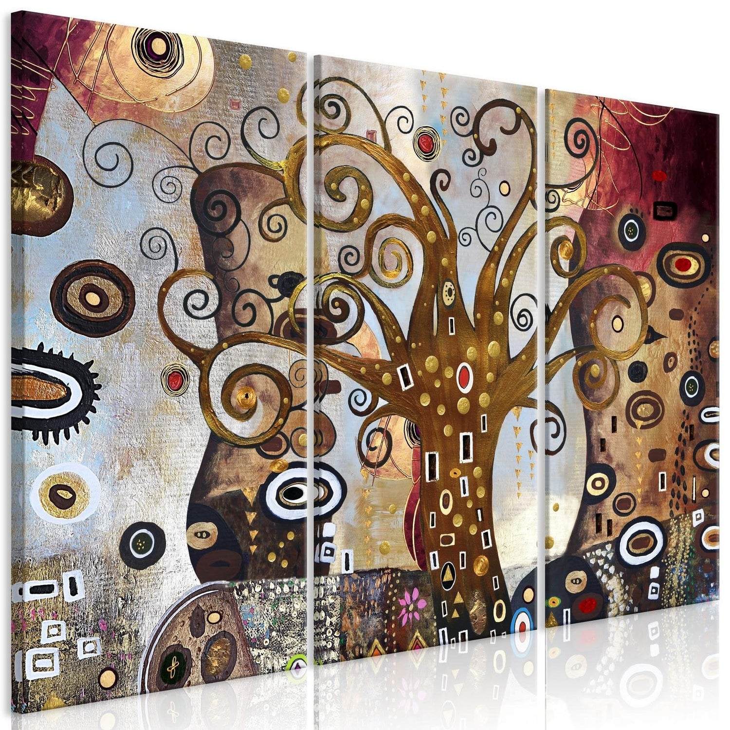 Abstract Stretched Canvas Art - Joy Of Life-Tiptophomedecor